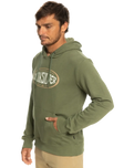 The Quiksilver Mens In Circles Hoodie in Four Leaf Clover