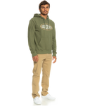 The Quiksilver Mens In Circles Hoodie in Four Leaf Clover