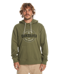 The Quiksilver Mens Circle Up Hoodie in Four Leaf Clover