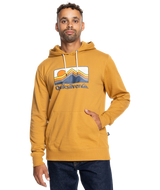 The Quiksilver Mens Gradient Mountains Hoodie in Bone Brown