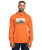 The Quiksilver Mens Gradient Mountains Hoodie in Gold Flame