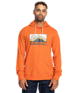 The Quiksilver Mens Gradient Mountains Hoodie in Gold Flame