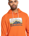 The Quiksilver Mens Gradient Mountains Hoodie in Gold Flame