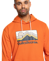 The Quiksilver Mens Gradient Mountains Hoodie in Gold Flame