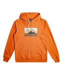 The Quiksilver Mens Gradient Mountains Hoodie in Gold Flame