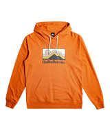 The Quiksilver Mens Gradient Mountains Hoodie in Gold Flame