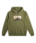 The Quiksilver Mens Gradient Mountains Hoodie in Four Leaf Clover