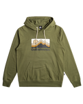 The Quiksilver Mens Gradient Mountains Hoodie in Four Leaf Clover