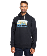 The Quiksilver Mens Gradient Mountains Hoodie in Black