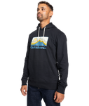 The Quiksilver Mens Gradient Mountains Hoodie in Black