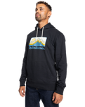 The Quiksilver Mens Gradient Mountains Hoodie in Black