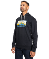 The Quiksilver Mens Gradient Mountains Hoodie in Black