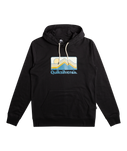 The Quiksilver Mens Gradient Mountains Hoodie in Black