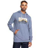 The Quiksilver Mens Gradient Mountains Hoodie in Flint Stone