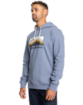 The Quiksilver Mens Gradient Mountains Hoodie in Flint Stone