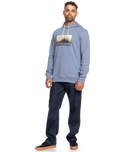 The Quiksilver Mens Gradient Mountains Hoodie in Flint Stone