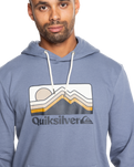 The Quiksilver Mens Gradient Mountains Hoodie in Flint Stone