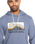 The Quiksilver Mens Gradient Mountains Hoodie in Flint Stone