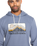 The Quiksilver Mens Gradient Mountains Hoodie in Flint Stone