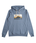 The Quiksilver Mens Gradient Mountains Hoodie in Flint Stone