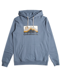 The Quiksilver Mens Gradient Mountains Hoodie in Flint Stone