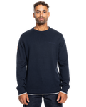 The Quiksilver Mens Altonside Sweatshirt in Navy Blazer