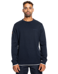 The Quiksilver Mens Altonside Sweatshirt in Navy Blazer