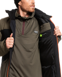 The Quiksilver Mens Dawson Technical Jacket in Grape Leaf