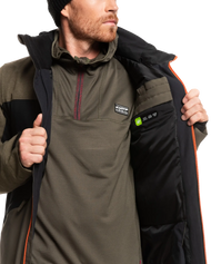 The Quiksilver Mens Dawson Technical Jacket in Grape Leaf