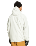 The Quiksilver Mens Steeze Technical Jacket in Nimbus Cloud