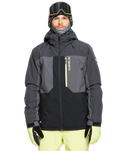 The Quiksilver Mens Dawson Tech Jacket in True Black