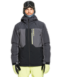 The Quiksilver Mens Dawson Tech Jacket in True Black