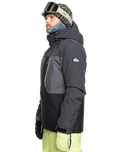 The Quiksilver Mens Dawson Tech Jacket in True Black