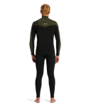 The Quiksilver Mens Everyday Session 4/3mm Chest Zip Wetsuit in Black & Thyme