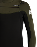 The Quiksilver Mens Everyday Session 4/3mm Chest Zip Wetsuit in Black & Thyme