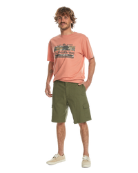 The Quiksilver Mens Cargo Walkshorts in Four Leaf Clover