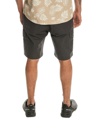 The Quiksilver Mens Cargo Walkshorts in Tarmac