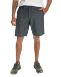 The Quiksilver Mens Davis Chino Walkshorts in Navy Blazer & Heather