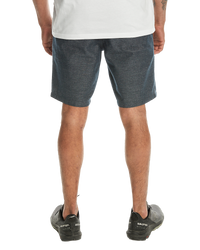 The Quiksilver Mens Davis Chino Walkshorts in Navy Blazer & Heather