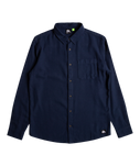 The Quiksilver Mens Solid Motherfly Shirt in Navy Blazer