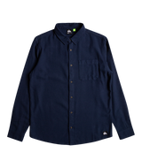 The Quiksilver Mens Solid Motherfly Shirt in Navy Blazer