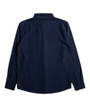 The Quiksilver Mens Solid Motherfly Shirt in Navy Blazer