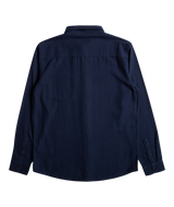 The Quiksilver Mens Solid Motherfly Shirt in Navy Blazer