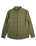 The Quiksilver Mens Solid Motherfly Shirt in Four Leaf Clover