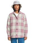 The Quiksilver Womens Collection Womens Uni Plaid Overshirt in Grape Shake