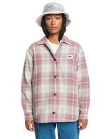 The Quiksilver Womens Collection Womens Uni Plaid Overshirt in Grape Shake