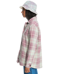 The Quiksilver Womens Collection Womens Uni Plaid Overshirt in Grape Shake