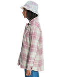 The Quiksilver Womens Collection Womens Uni Plaid Overshirt in Grape Shake