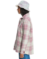 The Quiksilver Womens Collection Womens Uni Plaid Overshirt in Grape Shake