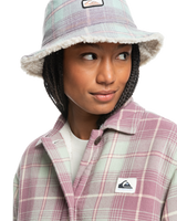 The Quiksilver Womens Collection Womens Uni Plaid Overshirt in Grape Shake